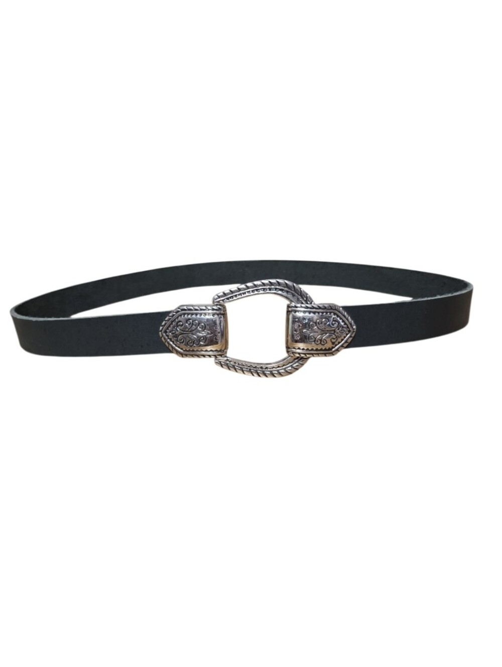 Vintage Leather Belt Silver Hook Hardwear Western Rodeo Ranch Cowgirl